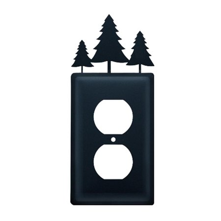 VILLAGE WROUGHT IRON Village Wrought Iron EO-20 Pine Trees Outlet Cover EO-20